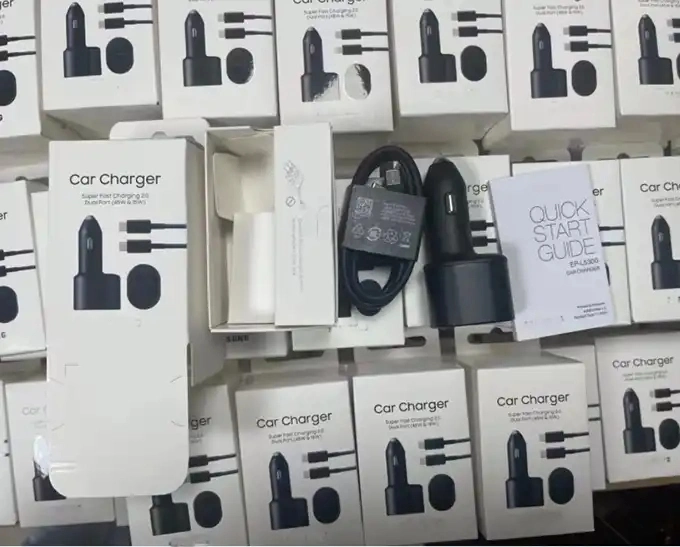 Original Ep-L5300 5A USB C Car Charger Super Fast Charging Pd 3.0 Two Ports 45W &15W Cable Type C for Samsung Phone Car Adapter