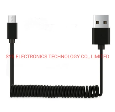 Type-C Micro Charging USB Data Cable Android Micro/Type-C USB Spring Cable for Car Charger