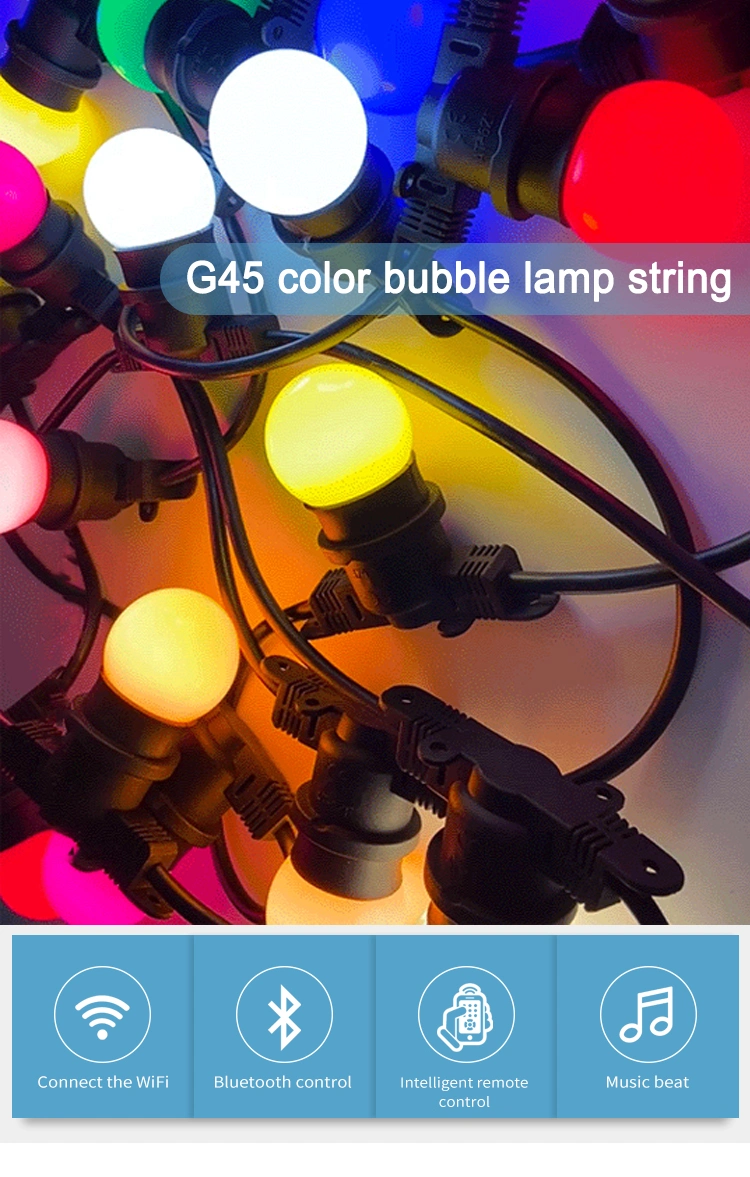 Bluetooth Control Holiday Christmas G45 RGB String Light