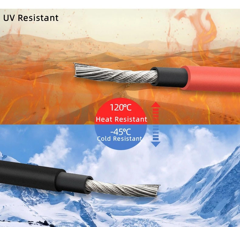 Hot Sale Solar System Connection Flexible Electric Power Photovoltaic Cable Single&Twin Cooper 4mm2