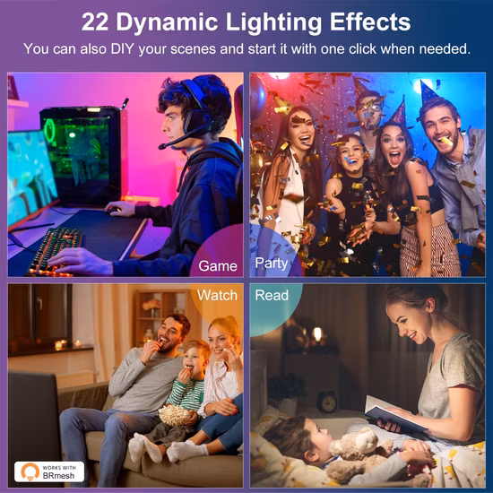 Solar Magic Color Smart APP Decoration Voice Control String Light