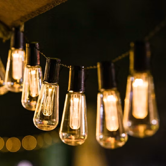 LED Solar Edison Bulb Retro Long Outdoor Waterproof Festive String Lights